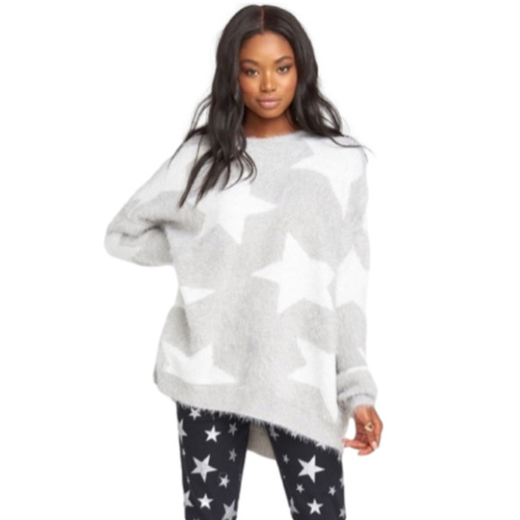 SHOW Me Your Mumu Leighanne Fuzzy Knit Star Sweater Size S - Picture 1 of 9